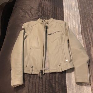 Harley Davidson Cream leather jacket and chaps